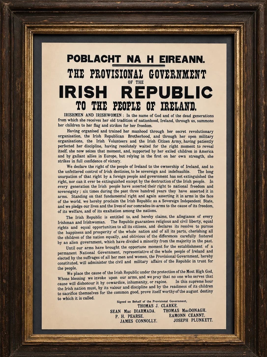 Yfirlýsing lýðveldisins Írlands frá 1916